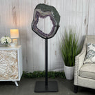 Amethyst Druse Crystal Portal on a Stand, 76 lbs & 59.25" tall, Model #5606-0007 by Brazil Gems - Brazil GemsBrazil GemsAmethyst Druse Crystal Portal on a Stand, 76 lbs & 59.25" tall, Model #5606-0007 by Brazil GemsPortals on Fixed Bases5606-0007