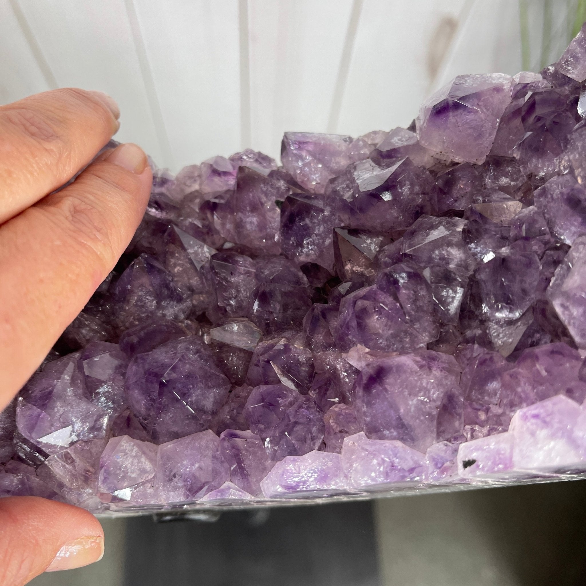 Amethyst Druse Crystal Portal on a Stand, 76 lbs & 59.25" tall, Model #5606-0007 by Brazil Gems - Brazil GemsBrazil GemsAmethyst Druse Crystal Portal on a Stand, 76 lbs & 59.25" tall, Model #5606-0007 by Brazil GemsPortals on Fixed Bases5606-0007