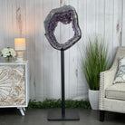 Amethyst Druse Crystal Portal on a Stand, 76 lbs & 59.25" tall, Model #5606-0007 by Brazil Gems - Brazil GemsBrazil GemsAmethyst Druse Crystal Portal on a Stand, 76 lbs & 59.25" tall, Model #5606-0007 by Brazil GemsPortals on Fixed Bases5606-0007