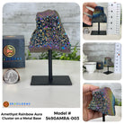 Amethyst Rainbow Aura Cluster on Stand, Select Your Item #5490AMRA - Brazil GemsBrazil GemsAmethyst Rainbow Aura Cluster on Stand, Select Your Item #5490AMRASmall Clusters on Metal Bases5490AMRA-003