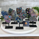 Amethyst Rainbow Aura Cluster on Stand, Select Your Item #5490AMRA - Brazil GemsBrazil GemsAmethyst Rainbow Aura Cluster on Stand, Select Your Item #5490AMRASmall Clusters on Metal Bases5490AMRA-003