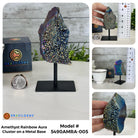 Amethyst Rainbow Aura Cluster on Stand, Select Your Item #5490AMRA - Brazil GemsBrazil GemsAmethyst Rainbow Aura Cluster on Stand, Select Your Item #5490AMRASmall Clusters on Metal Bases5490AMRA-005
