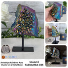 Amethyst Rainbow Aura Cluster on Stand, Select Your Item #5490AMRA - Brazil GemsBrazil GemsAmethyst Rainbow Aura Cluster on Stand, Select Your Item #5490AMRASmall Clusters on Metal Bases5490AMRA-025