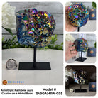 Amethyst Rainbow Aura Cluster on Stand, Select Your Item #5490AMRA - Brazil GemsBrazil GemsAmethyst Rainbow Aura Cluster on Stand, Select Your Item #5490AMRASmall Clusters on Metal Bases5490AMRA-035