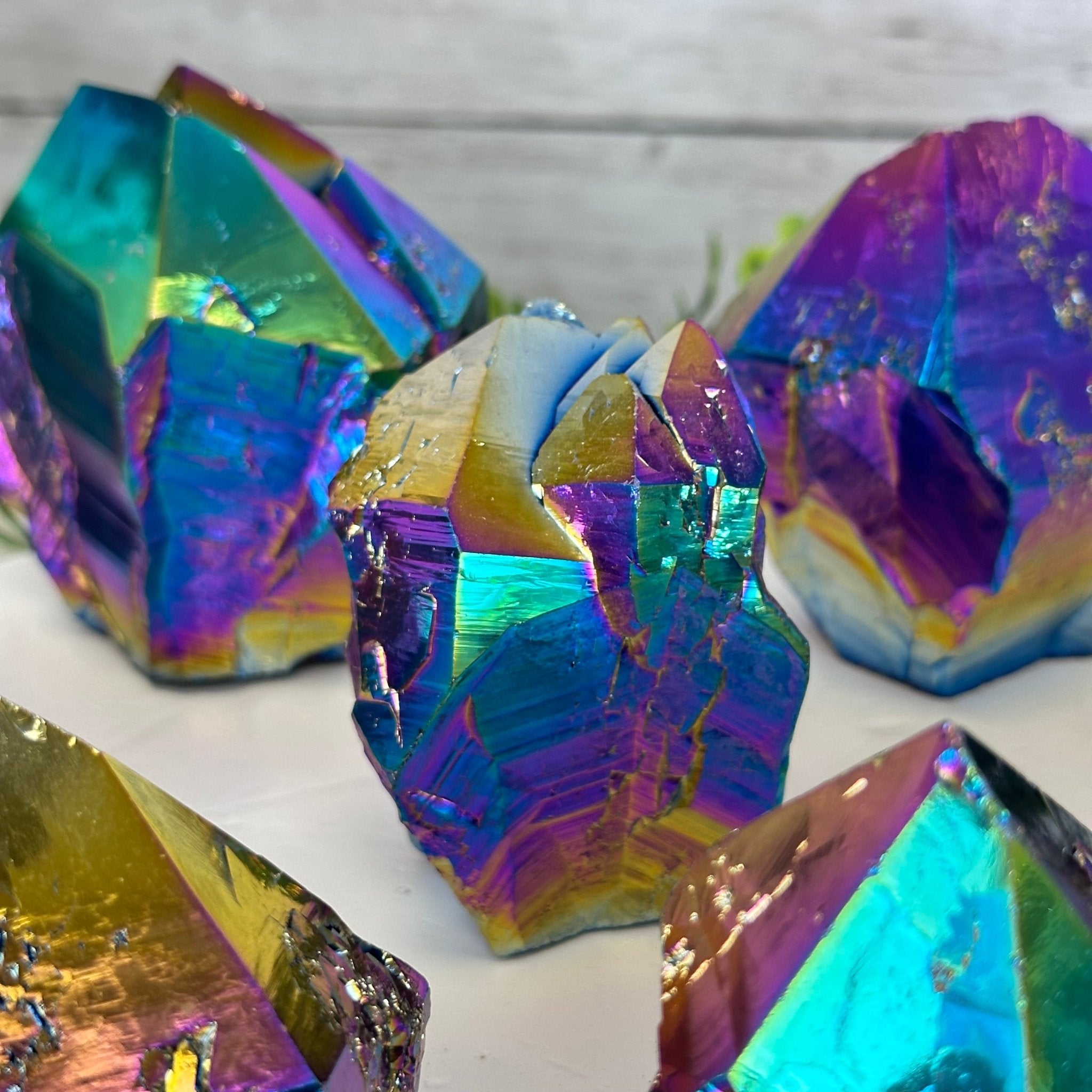 Amethyst Rainbow Aura Crystal Foot & Point, Select Your Item #3102AMRA - Brazil GemsBrazil GemsAmethyst Rainbow Aura Crystal Foot & Point, Select Your Item #3102AMRACrystal Points3102AMRA-001