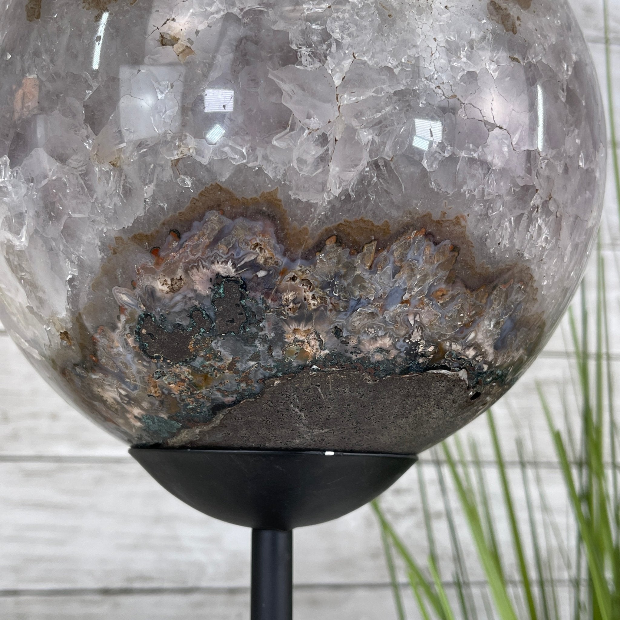 Amethyst Sphere on a Metal Base 20.2 lbs & 12.1" Tall Model #5630-0002 by Brazil Gems - Brazil GemsBrazil GemsAmethyst Sphere on a Metal Base 20.2 lbs & 12.1" Tall Model #5630-0002 by Brazil GemsSpheres5630-0002