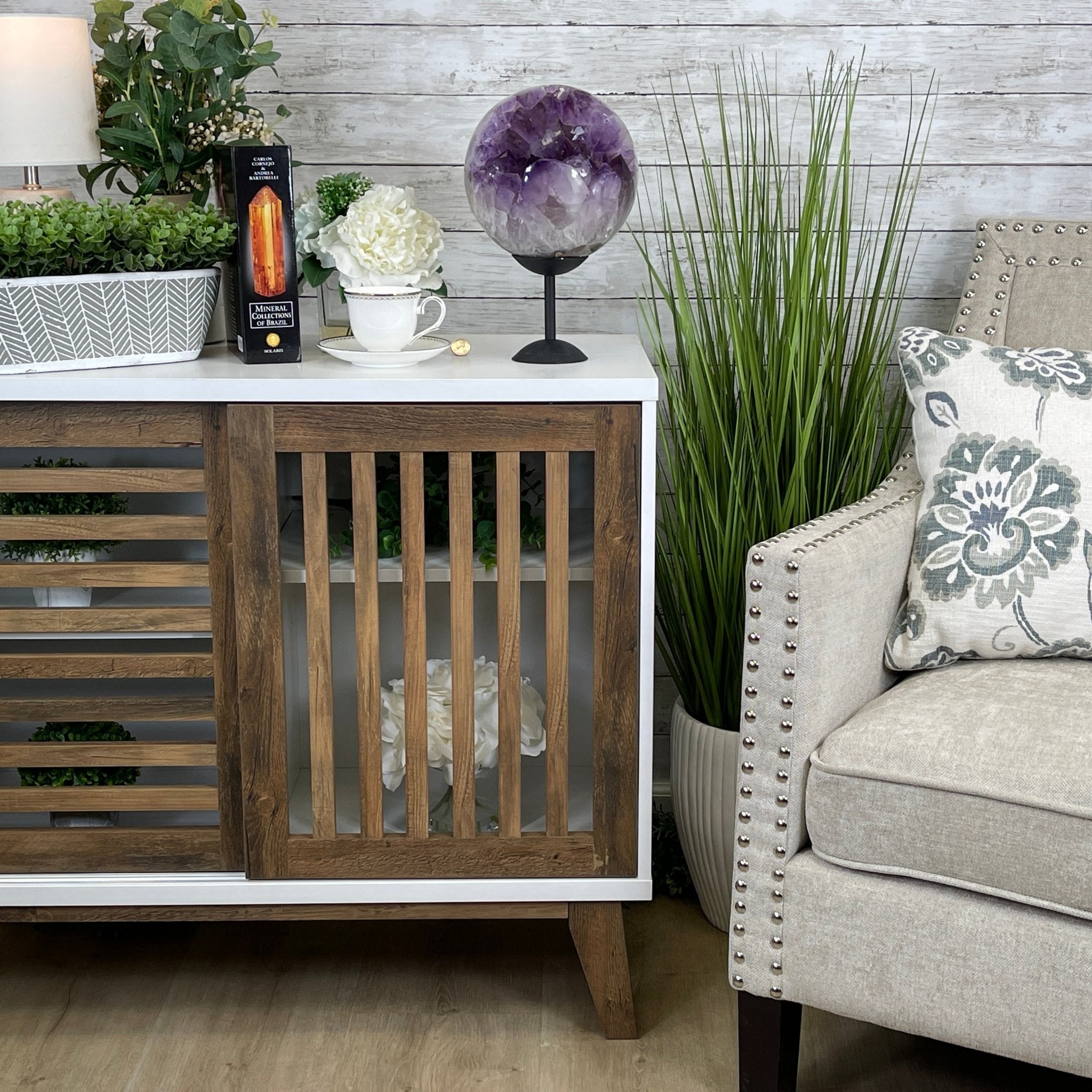 Amethyst Sphere on a Metal Base 20.2 lbs & 12.1" Tall Model #5630-0002 by Brazil Gems - Brazil GemsBrazil GemsAmethyst Sphere on a Metal Base 20.2 lbs & 12.1" Tall Model #5630-0002 by Brazil GemsSpheres5630-0002