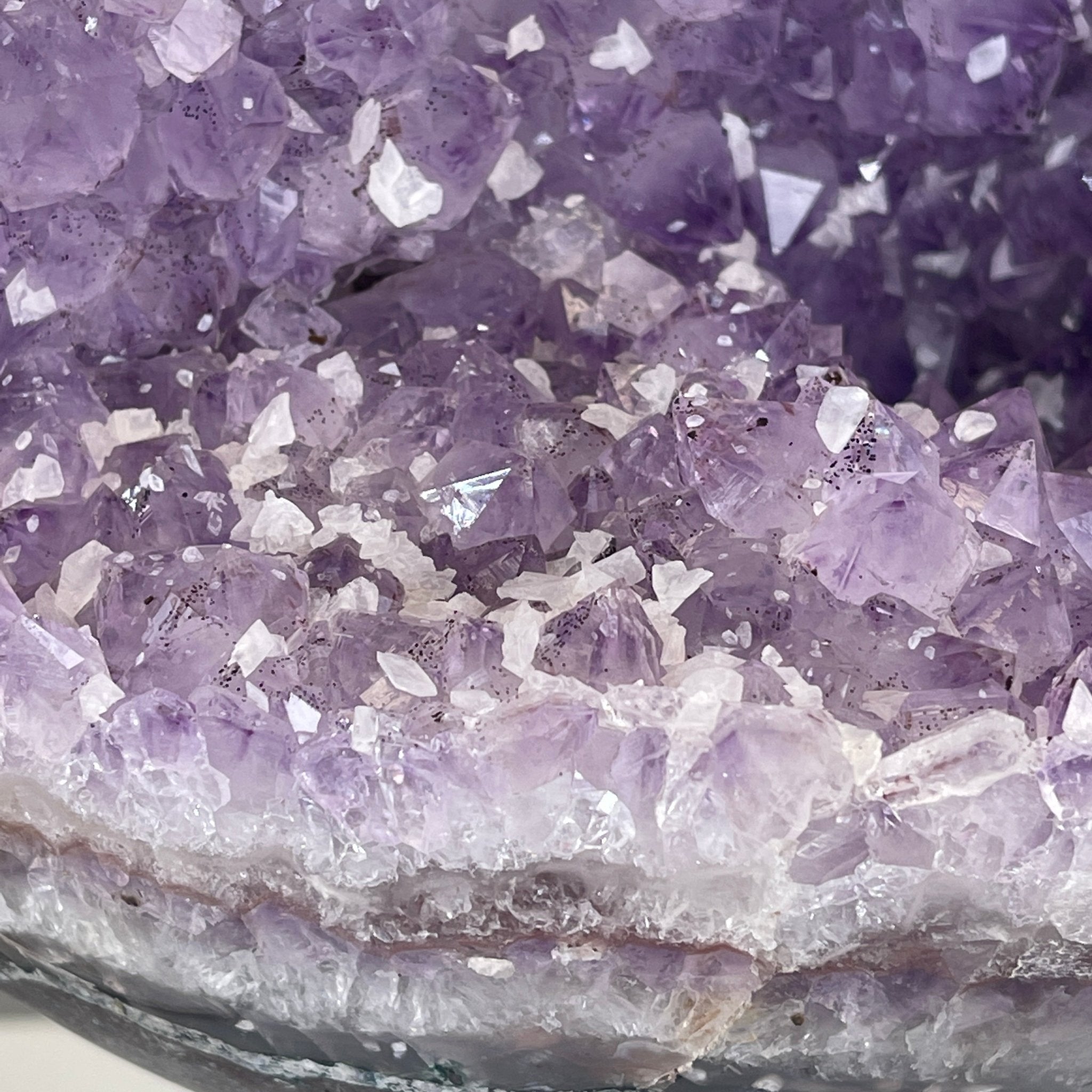 Amethyst Sphere on a Metal Base 33.5 lbs & 15" Tall Model #5630-0001 by Brazil Gems - Brazil GemsBrazil GemsAmethyst Sphere on a Metal Base 33.5 lbs & 15" Tall Model #5630-0001 by Brazil GemsSpheres5630-0001