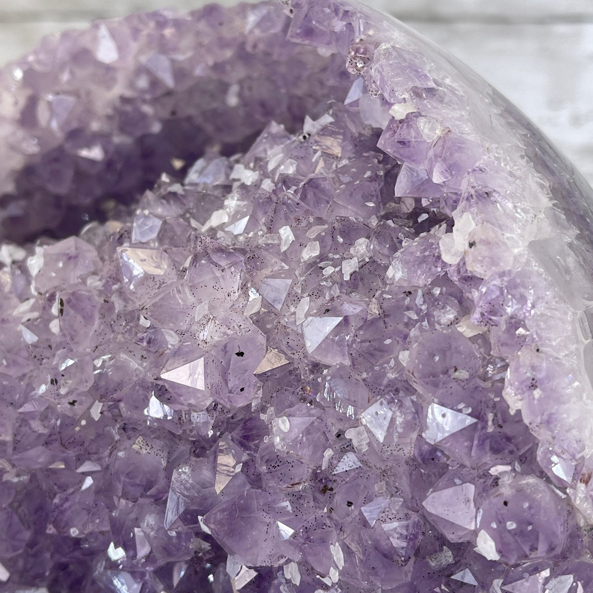 Amethyst Sphere on a Metal Base 33.5 lbs & 15" Tall Model #5630-0001 by Brazil Gems - Brazil GemsBrazil GemsAmethyst Sphere on a Metal Base 33.5 lbs & 15" Tall Model #5630-0001 by Brazil GemsSpheres5630-0001