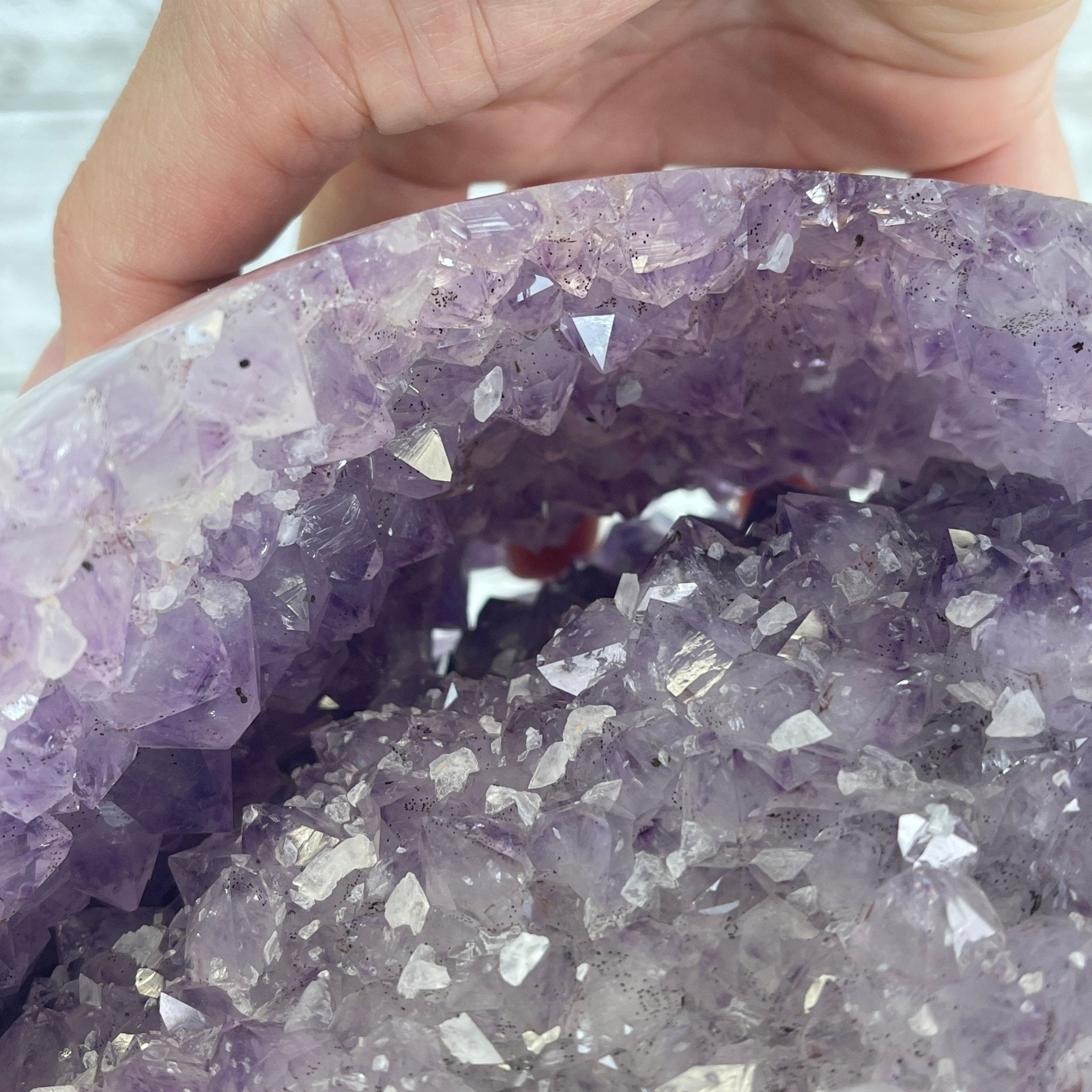 Amethyst Sphere on a Metal Base 33.5 lbs & 15" Tall Model #5630-0001 by Brazil Gems - Brazil GemsBrazil GemsAmethyst Sphere on a Metal Base 33.5 lbs & 15" Tall Model #5630-0001 by Brazil GemsSpheres5630-0001