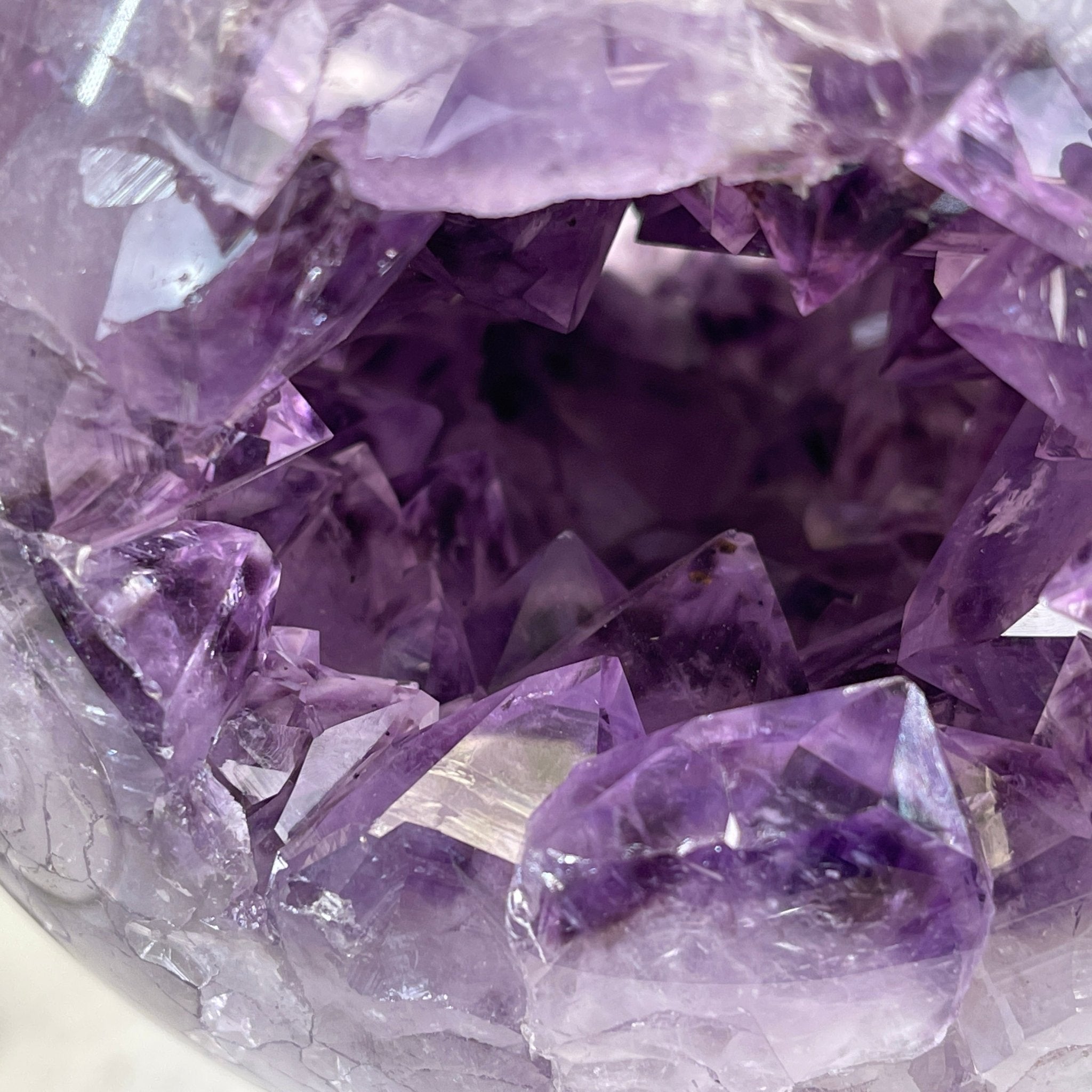 Amethyst Sphere on a Metal Base 7.3 lbs & 8.2.5" Tall Model #5630-0007 by Brazil Gems - Brazil GemsBrazil GemsAmethyst Sphere on a Metal Base 7.3 lbs & 8.2.5" Tall Model #5630-0007 by Brazil GemsSpheres5630-0007