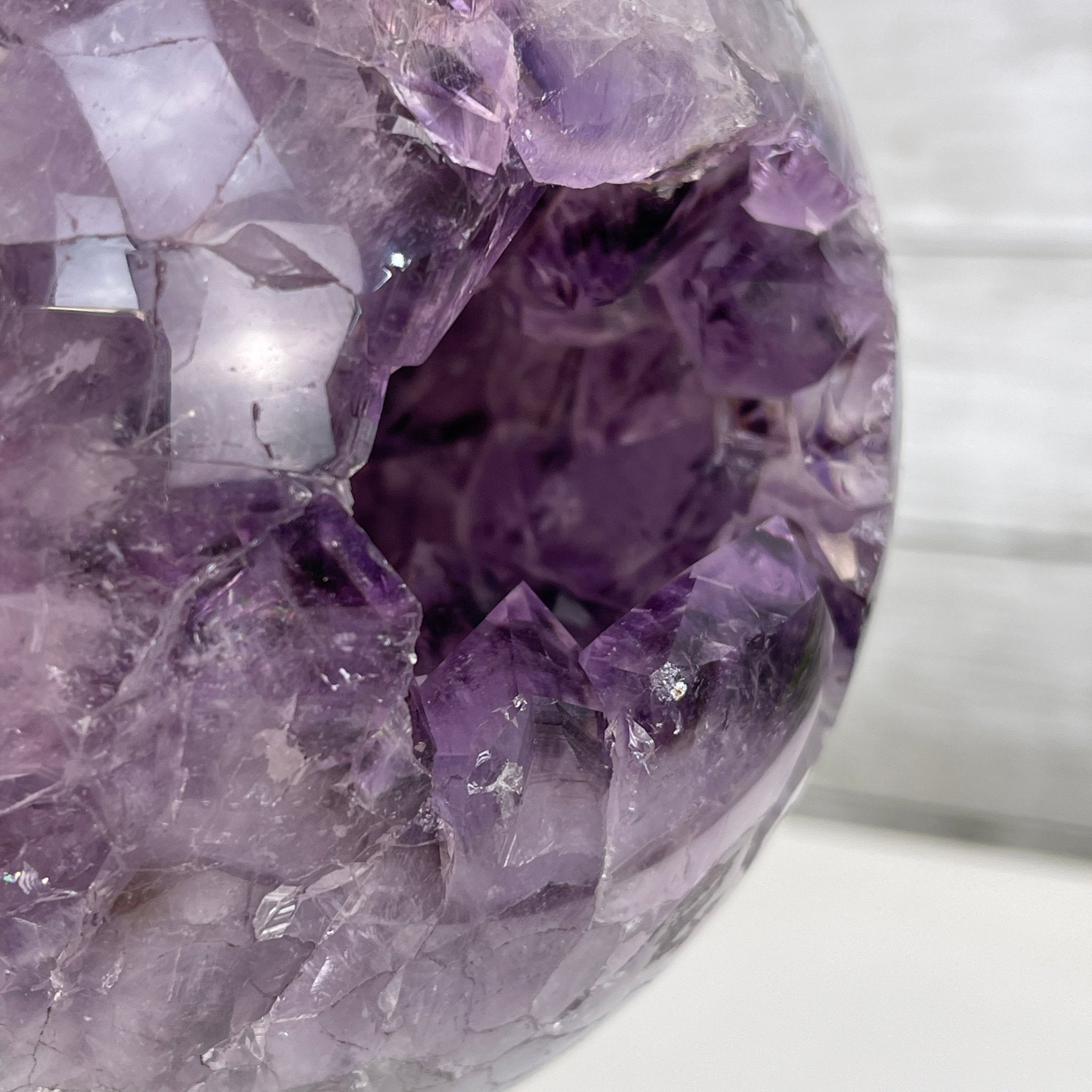 Amethyst Sphere on a Metal Base 7.3 lbs & 8.2.5" Tall Model #5630-0007 by Brazil Gems - Brazil GemsBrazil GemsAmethyst Sphere on a Metal Base 7.3 lbs & 8.2.5" Tall Model #5630-0007 by Brazil GemsSpheres5630-0007