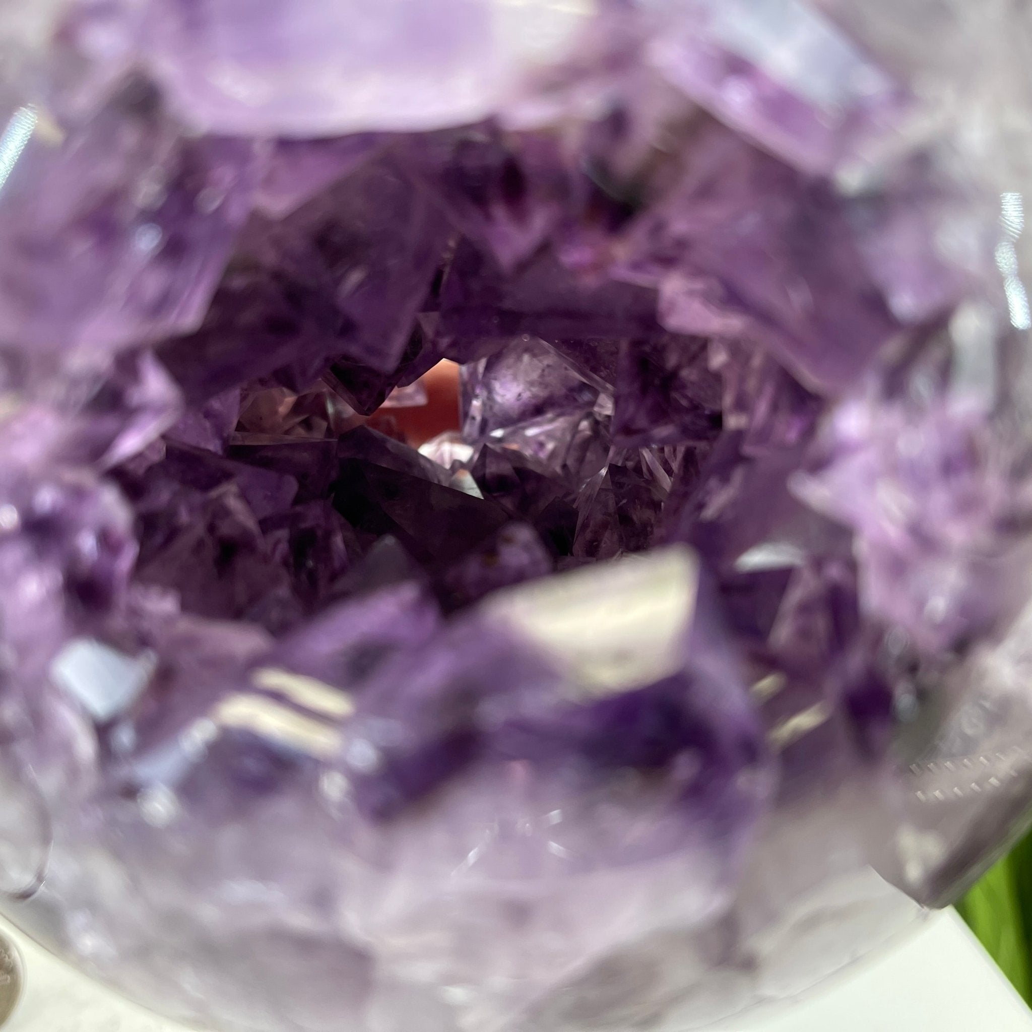 Amethyst Sphere on a Metal Base 7.3 lbs & 8.2.5" Tall Model #5630-0007 by Brazil Gems - Brazil GemsBrazil GemsAmethyst Sphere on a Metal Base 7.3 lbs & 8.2.5" Tall Model #5630-0007 by Brazil GemsSpheres5630-0007