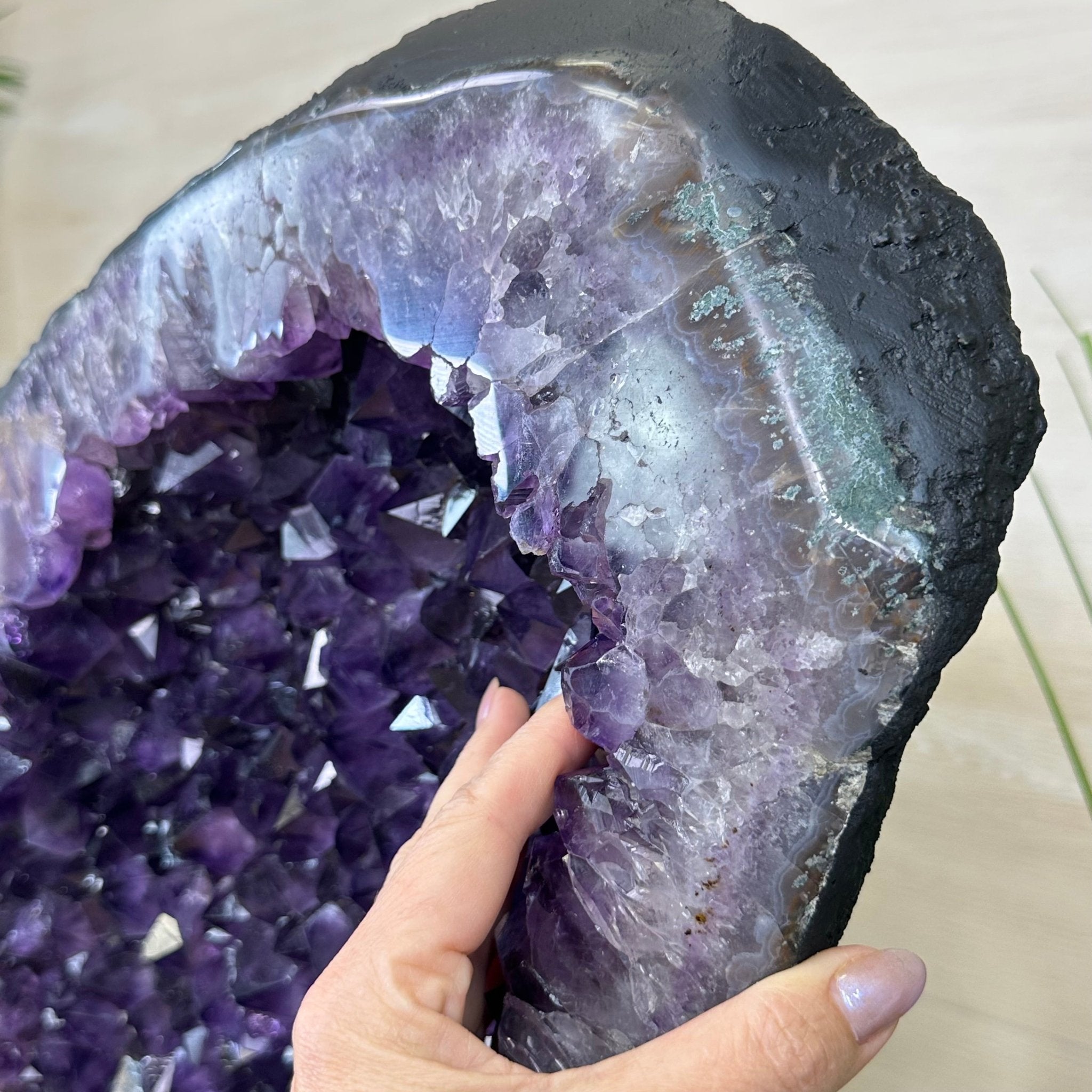 Amethyst Wings on a Metal Stand, 220.5 lbs, 39.75" Tall 5493 - 0051 - Brazil GemsBrazil GemsAmethyst Wings on a Metal Stand, 220.5 lbs, 39.75" Tall 5493 - 0051Amethyst Butterfly Wings5493 - 0051