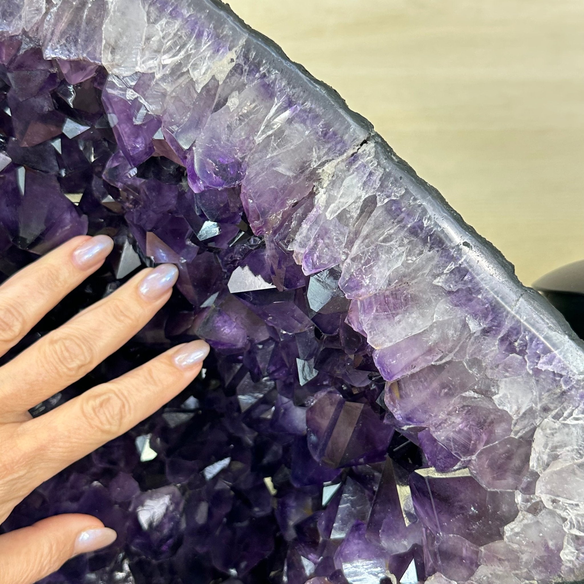 Amethyst Wings on a Metal Stand, 220.5 lbs, 39.75" Tall 5493 - 0051 - Brazil GemsBrazil GemsAmethyst Wings on a Metal Stand, 220.5 lbs, 39.75" Tall 5493 - 0051Amethyst Butterfly Wings5493 - 0051
