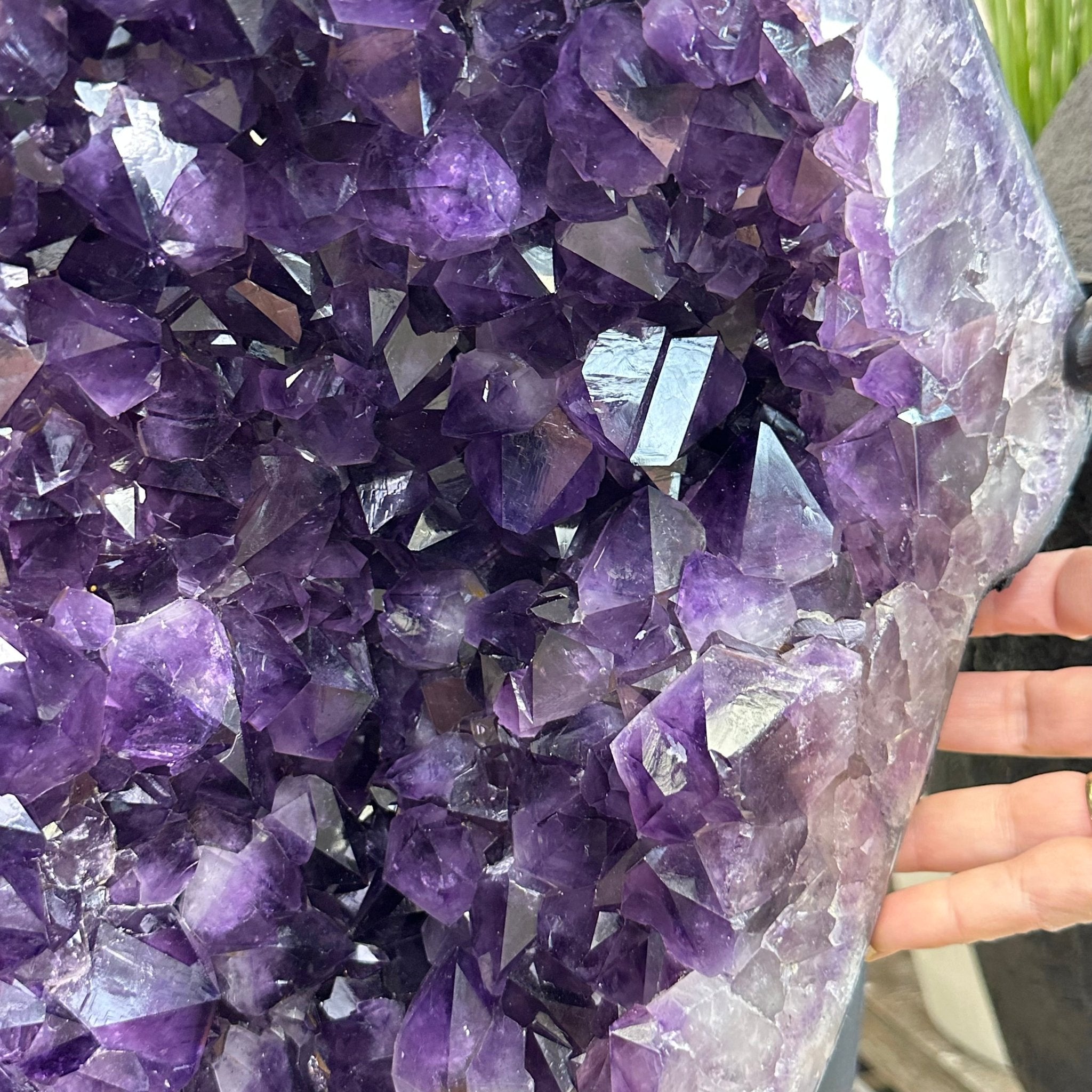 Amethyst Wings on a Metal Stand, 220.5 lbs, 39.75" Tall 5493 - 0051 - Brazil GemsBrazil GemsAmethyst Wings on a Metal Stand, 220.5 lbs, 39.75" Tall 5493 - 0051Amethyst Butterfly Wings5493 - 0051