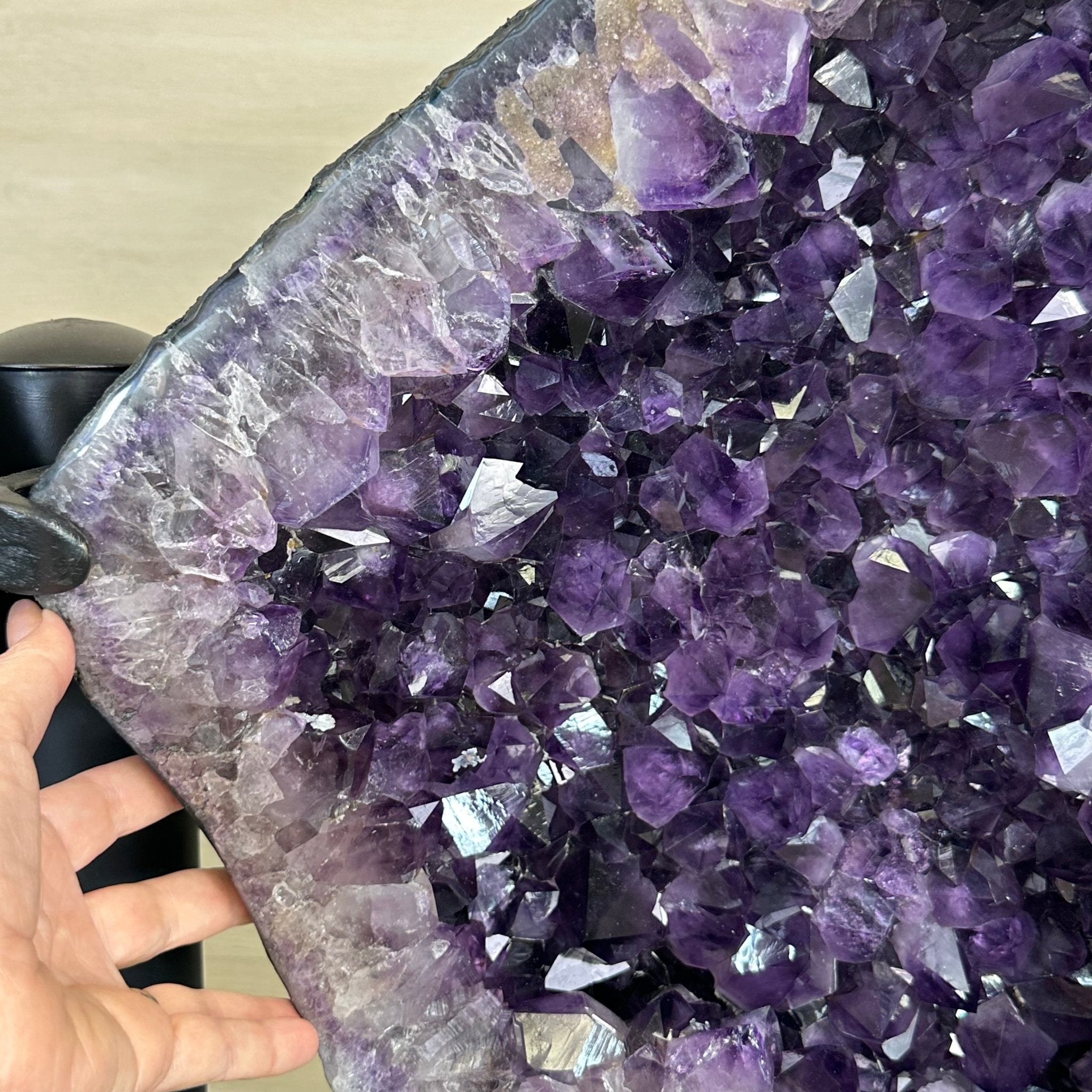 Amethyst Wings on a Metal Stand, 220.5 lbs, 39.75" Tall 5493 - 0051 - Brazil GemsBrazil GemsAmethyst Wings on a Metal Stand, 220.5 lbs, 39.75" Tall 5493 - 0051Amethyst Butterfly Wings5493 - 0051