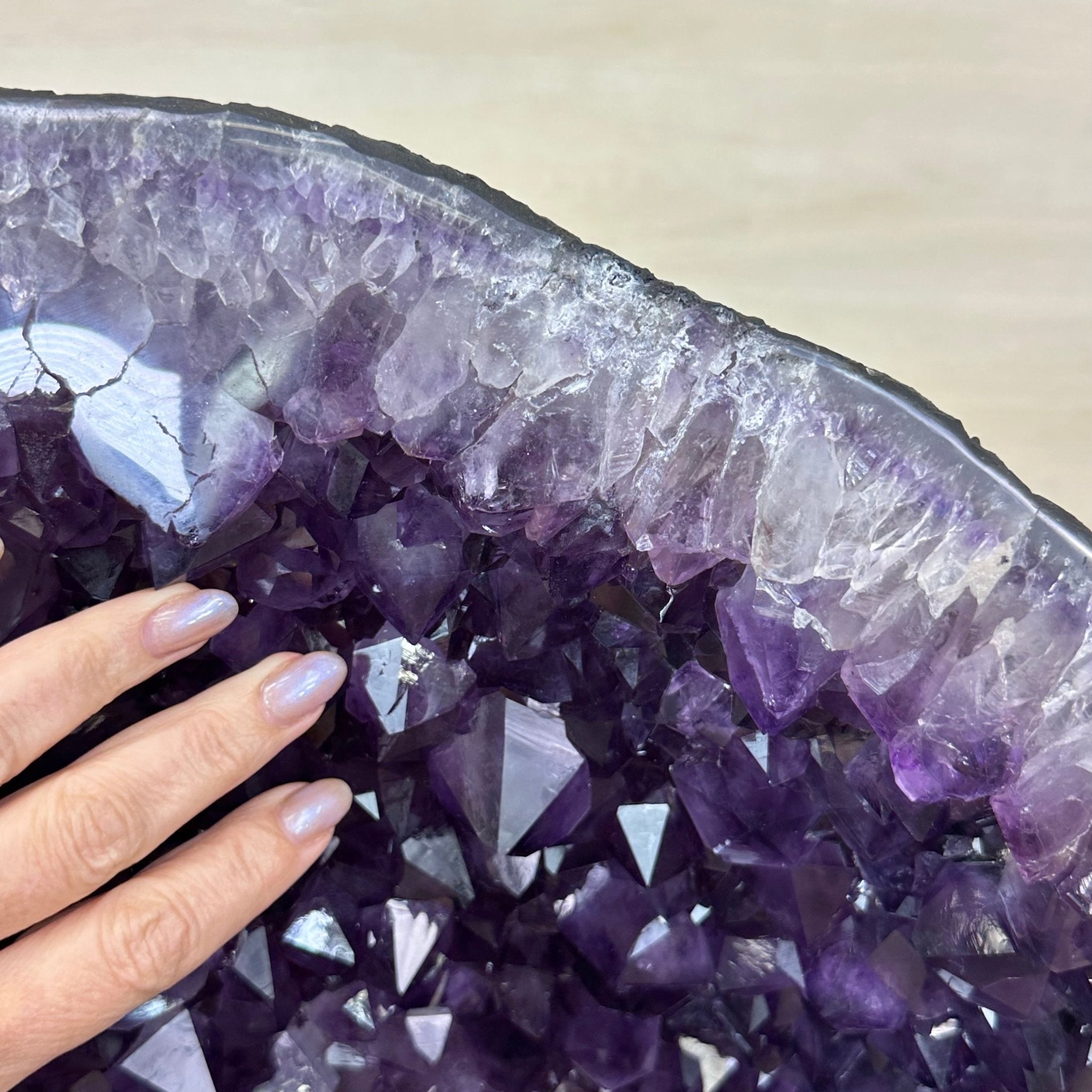 Amethyst Wings on a Metal Stand, 220.5 lbs, 39.75" Tall 5493 - 0051 - Brazil GemsBrazil GemsAmethyst Wings on a Metal Stand, 220.5 lbs, 39.75" Tall 5493 - 0051Amethyst Butterfly Wings5493 - 0051
