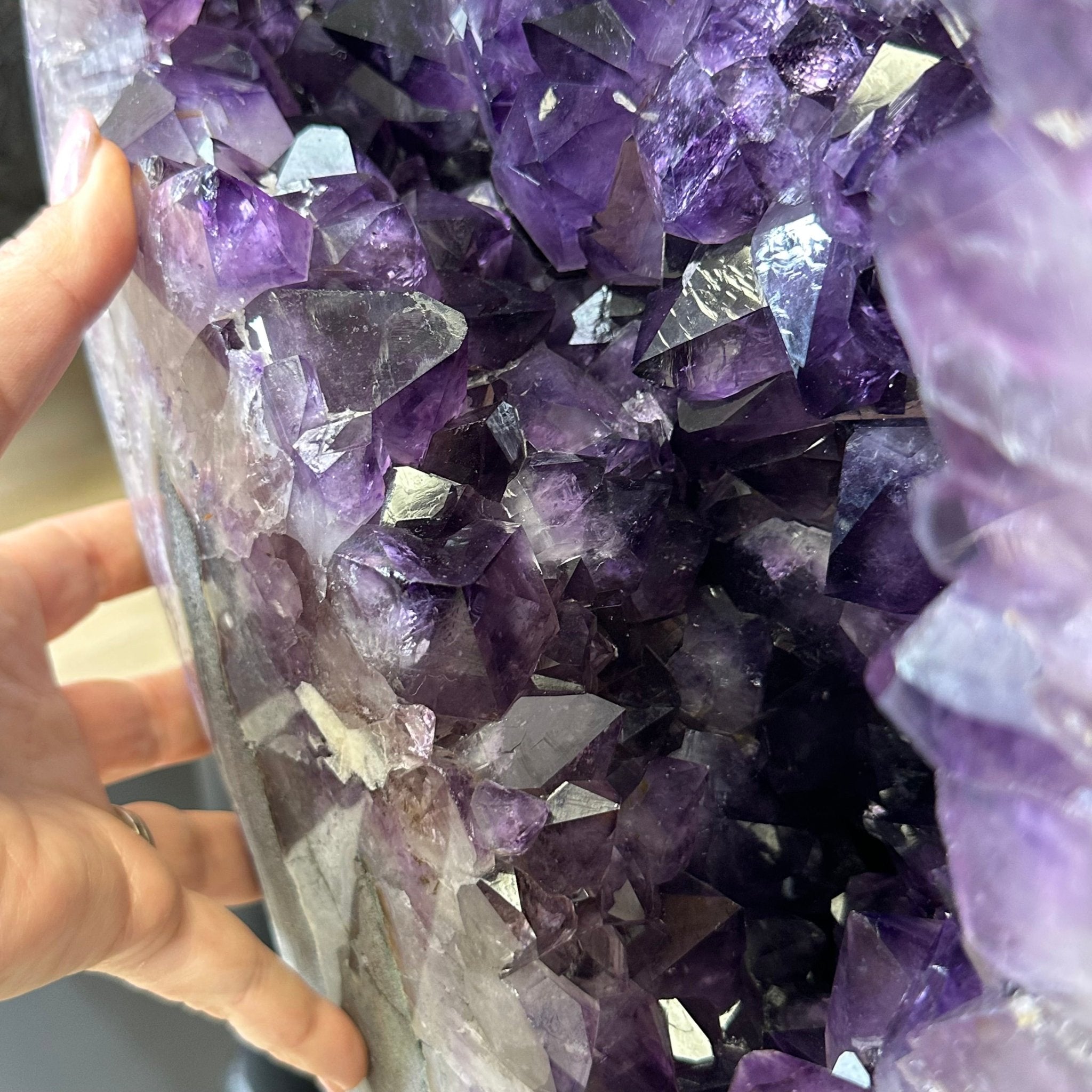 Amethyst Wings on a Metal Stand, 220.5 lbs, 39.75" Tall 5493 - 0051 - Brazil GemsBrazil GemsAmethyst Wings on a Metal Stand, 220.5 lbs, 39.75" Tall 5493 - 0051Amethyst Butterfly Wings5493 - 0051