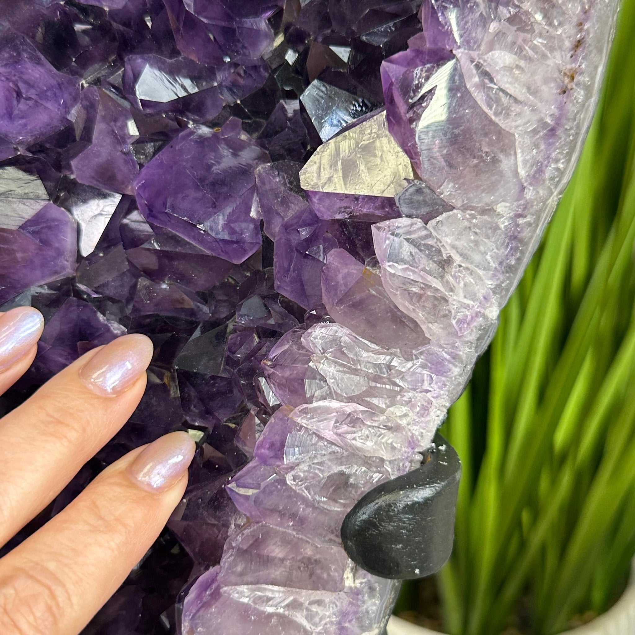 Amethyst Wings on a Metal Stand, 220.5 lbs, 39.75" Tall 5493 - 0051 - Brazil GemsBrazil GemsAmethyst Wings on a Metal Stand, 220.5 lbs, 39.75" Tall 5493 - 0051Amethyst Butterfly Wings5493 - 0051