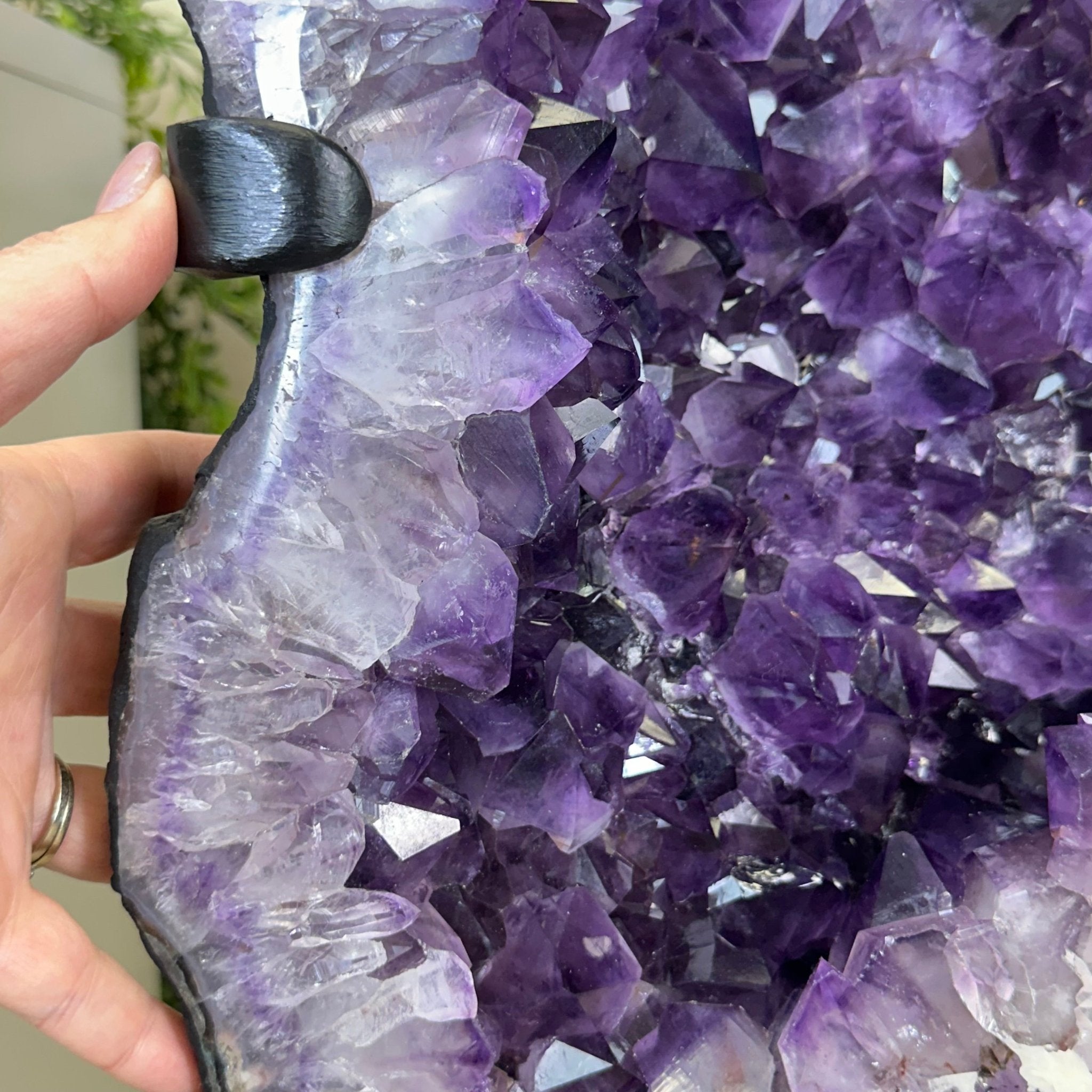 Amethyst Wings on a Metal Stand, 220.5 lbs, 39.75" Tall 5493 - 0051 - Brazil GemsBrazil GemsAmethyst Wings on a Metal Stand, 220.5 lbs, 39.75" Tall 5493 - 0051Amethyst Butterfly Wings5493 - 0051