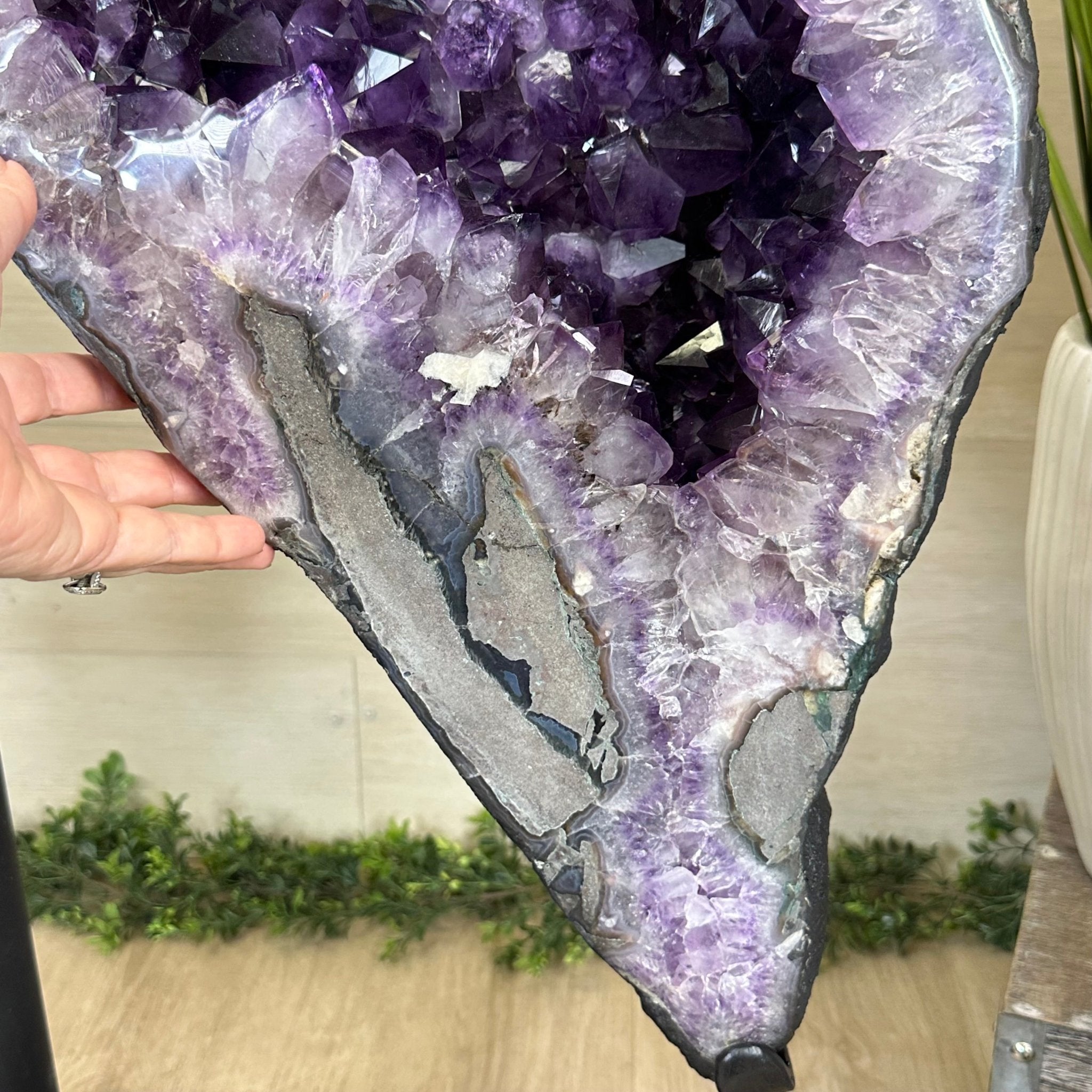 Amethyst Wings on a Metal Stand, 220.5 lbs, 39.75" Tall 5493 - 0051 - Brazil GemsBrazil GemsAmethyst Wings on a Metal Stand, 220.5 lbs, 39.75" Tall 5493 - 0051Amethyst Butterfly Wings5493 - 0051