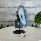 Blue Agate "Butterfly Wings" on stand, 7.2" Tall #5050BL-067 - Brazil GemsBrazil GemsBlue Agate "Butterfly Wings" on stand, 7.2" Tall #5050BL-067Agate Butterfly Wings5050BL-067