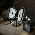 Blue Agate "Butterfly Wings" on stand, 7.2" Tall #5050BL-067 - Brazil GemsBrazil GemsBlue Agate "Butterfly Wings" on stand, 7.2" Tall #5050BL-067Agate Butterfly Wings5050BL-067