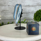 Blue Agate "Butterfly Wings" on stand, 7.2" Tall #5050BL-067 - Brazil GemsBrazil GemsBlue Agate "Butterfly Wings" on stand, 7.2" Tall #5050BL-067Agate Butterfly Wings5050BL-067