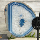 Blue Agate "Butterfly Wings" on stand, 7.2" Tall #5050BL-067 - Brazil GemsBrazil GemsBlue Agate "Butterfly Wings" on stand, 7.2" Tall #5050BL-067Agate Butterfly Wings5050BL-067
