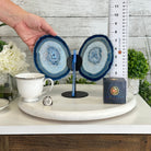 Blue Agate "Butterfly Wings" on stand, 7.5" Tall #5050BL-069 - Brazil GemsBrazil GemsBlue Agate "Butterfly Wings" on stand, 7.5" Tall #5050BL-069Agate Butterfly Wings5050BL-069