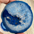 Blue Agate Coasters w/ silicone bumpers, 3.5" to 4.5" each, 4-piece set Model #5204BLUE by Brazil Gems - Brazil GemsBrazil GemsBlue Agate Coasters w/ silicone bumpers, 3.5" to 4.5" each, 4-piece set Model #5204BLUE by Brazil GemsCoaster Sets5204BLUE