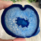 Blue Agate Coasters w/ silicone bumpers, 3.5" to 4.5" each, 4-piece set Model #5204BLUE by Brazil Gems - Brazil GemsBrazil GemsBlue Agate Coasters w/ silicone bumpers, 3.5" to 4.5" each, 4-piece set Model #5204BLUE by Brazil GemsCoaster Sets5204BLUE