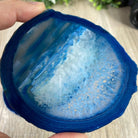 Blue Agate Coasters w/ silicone bumpers, 3.5" to 4.5" each, 4-piece set Model #5204BLUE by Brazil Gems - Brazil GemsBrazil GemsBlue Agate Coasters w/ silicone bumpers, 3.5" to 4.5" each, 4-piece set Model #5204BLUE by Brazil GemsCoaster Sets5204BLUE