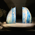 Blue Dyed Brazilian Agate Stone Bookends, 10.4 lbs & 6.7" tall #5151BL-037 - Brazil GemsBrazil GemsBlue Dyed Brazilian Agate Stone Bookends, 10.4 lbs & 6.7" tall #5151BL-037Bookends5151BL-037