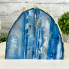 Blue Dyed Brazilian Agate Stone Bookends, 10.4 lbs & 6.7" tall #5151BL-037 - Brazil GemsBrazil GemsBlue Dyed Brazilian Agate Stone Bookends, 10.4 lbs & 6.7" tall #5151BL-037Bookends5151BL-037