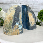 Blue Dyed Brazilian Agate Stone Bookends, 10.4 lbs & 6.7" tall #5151BL-037 - Brazil GemsBrazil GemsBlue Dyed Brazilian Agate Stone Bookends, 10.4 lbs & 6.7" tall #5151BL-037Bookends5151BL-037