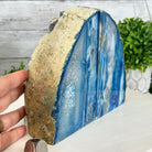 Blue Dyed Brazilian Agate Stone Bookends, 10.4 lbs & 6.7" tall #5151BL-037 - Brazil GemsBrazil GemsBlue Dyed Brazilian Agate Stone Bookends, 10.4 lbs & 6.7" tall #5151BL-037Bookends5151BL-037