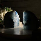 Blue Dyed Brazilian Agate Stone Bookends, 9.4 lbs & 5.5" tall #5151BL-039 - Brazil GemsBrazil GemsBlue Dyed Brazilian Agate Stone Bookends, 9.4 lbs & 5.5" tall #5151BL-039Bookends5151BL-039