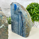 Blue Dyed Brazilian Agate Stone Bookends, 9.4 lbs & 5.5" tall #5151BL-039 - Brazil GemsBrazil GemsBlue Dyed Brazilian Agate Stone Bookends, 9.4 lbs & 5.5" tall #5151BL-039Bookends5151BL-039