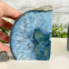 Blue Dyed Brazilian Agate Stone Bookends, 9.4 lbs & 5.5" tall #5151BL-039 - Brazil GemsBrazil GemsBlue Dyed Brazilian Agate Stone Bookends, 9.4 lbs & 5.5" tall #5151BL-039Bookends5151BL-039