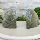 Blue Dyed Brazilian Agate Stone Bookends, 9.4 lbs & 5.5" tall #5151BL-039 - Brazil GemsBrazil GemsBlue Dyed Brazilian Agate Stone Bookends, 9.4 lbs & 5.5" tall #5151BL-039Bookends5151BL-039