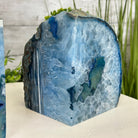 Blue Dyed Brazilian Agate Stone Bookends, 9.4 lbs & 5.5" tall #5151BL-039 - Brazil GemsBrazil GemsBlue Dyed Brazilian Agate Stone Bookends, 9.4 lbs & 5.5" tall #5151BL-039Bookends5151BL-039
