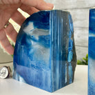 Blue Dyed Brazilian Agate Stone Bookends, 9.7 lbs & 5" tall #5151BL-041 - Brazil GemsBrazil GemsBlue Dyed Brazilian Agate Stone Bookends, 9.7 lbs & 5" tall #5151BL-041Bookends5151BL-041