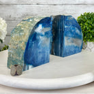 Blue Dyed Brazilian Agate Stone Bookends, 9.7 lbs & 5" tall #5151BL-041 - Brazil GemsBrazil GemsBlue Dyed Brazilian Agate Stone Bookends, 9.7 lbs & 5" tall #5151BL-041Bookends5151BL-041
