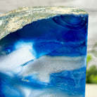 Blue Dyed Brazilian Agate Stone Bookends, 9.7 lbs & 5" tall #5151BL-041 - Brazil GemsBrazil GemsBlue Dyed Brazilian Agate Stone Bookends, 9.7 lbs & 5" tall #5151BL-041Bookends5151BL-041