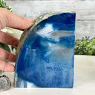 Blue Dyed Brazilian Agate Stone Bookends, 9.7 lbs & 5" tall #5151BL-041 - Brazil GemsBrazil GemsBlue Dyed Brazilian Agate Stone Bookends, 9.7 lbs & 5" tall #5151BL-041Bookends5151BL-041
