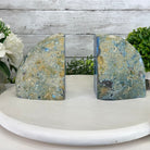 Blue Dyed Brazilian Agate Stone Bookends, 9.7 lbs & 5" tall #5151BL-041 - Brazil GemsBrazil GemsBlue Dyed Brazilian Agate Stone Bookends, 9.7 lbs & 5" tall #5151BL-041Bookends5151BL-041