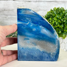 Blue Dyed Brazilian Agate Stone Bookends, 9.7 lbs & 5" tall #5151BL-041 - Brazil GemsBrazil GemsBlue Dyed Brazilian Agate Stone Bookends, 9.7 lbs & 5" tall #5151BL-041Bookends5151BL-041