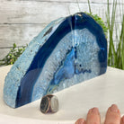 Blue Dyed Brazilian Agate Stone Bookends, 9.7 lbs & 5.5" tall #5151BL-035 - Brazil GemsBrazil GemsBlue Dyed Brazilian Agate Stone Bookends, 9.7 lbs & 5.5" tall #5151BL-035Bookends5151BL-035